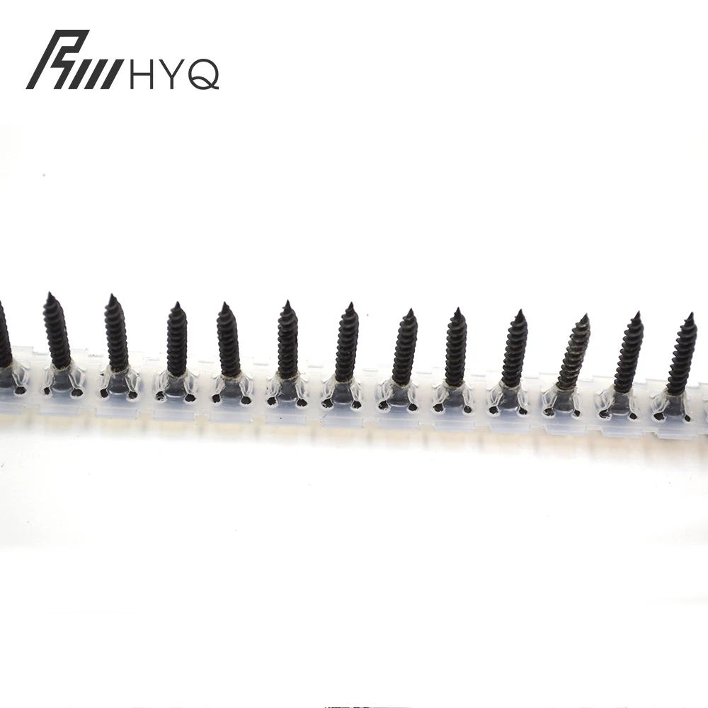 Low Carbon 3.5*25mm 3.5*35mm Plastic Strip Drywall Screws Black Steel Collated Drywall Screws