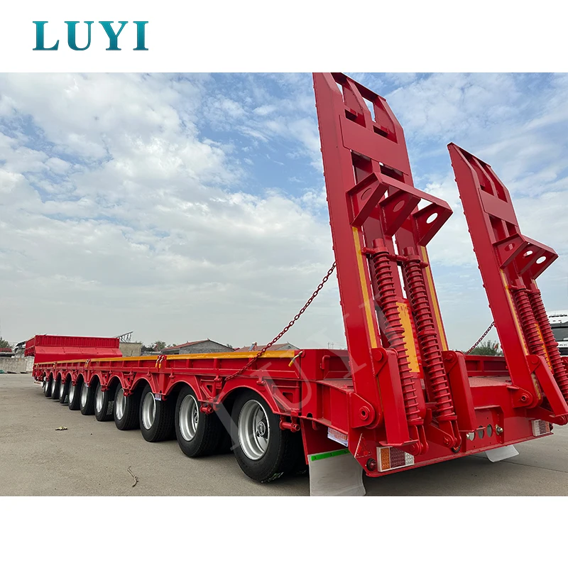 Luyi  mulity axle 10 axle 120 tones 150 tones  lowbed semi trailer for sale