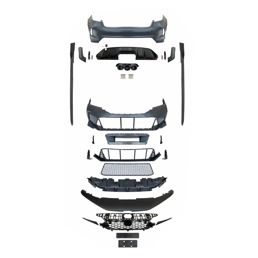 21+ Civic upgrade to front bumper Rear Bumper Side Skirts Type-R body kit for Honda