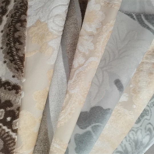 Hot new design custom velour fabric upholstery household Cut velvet