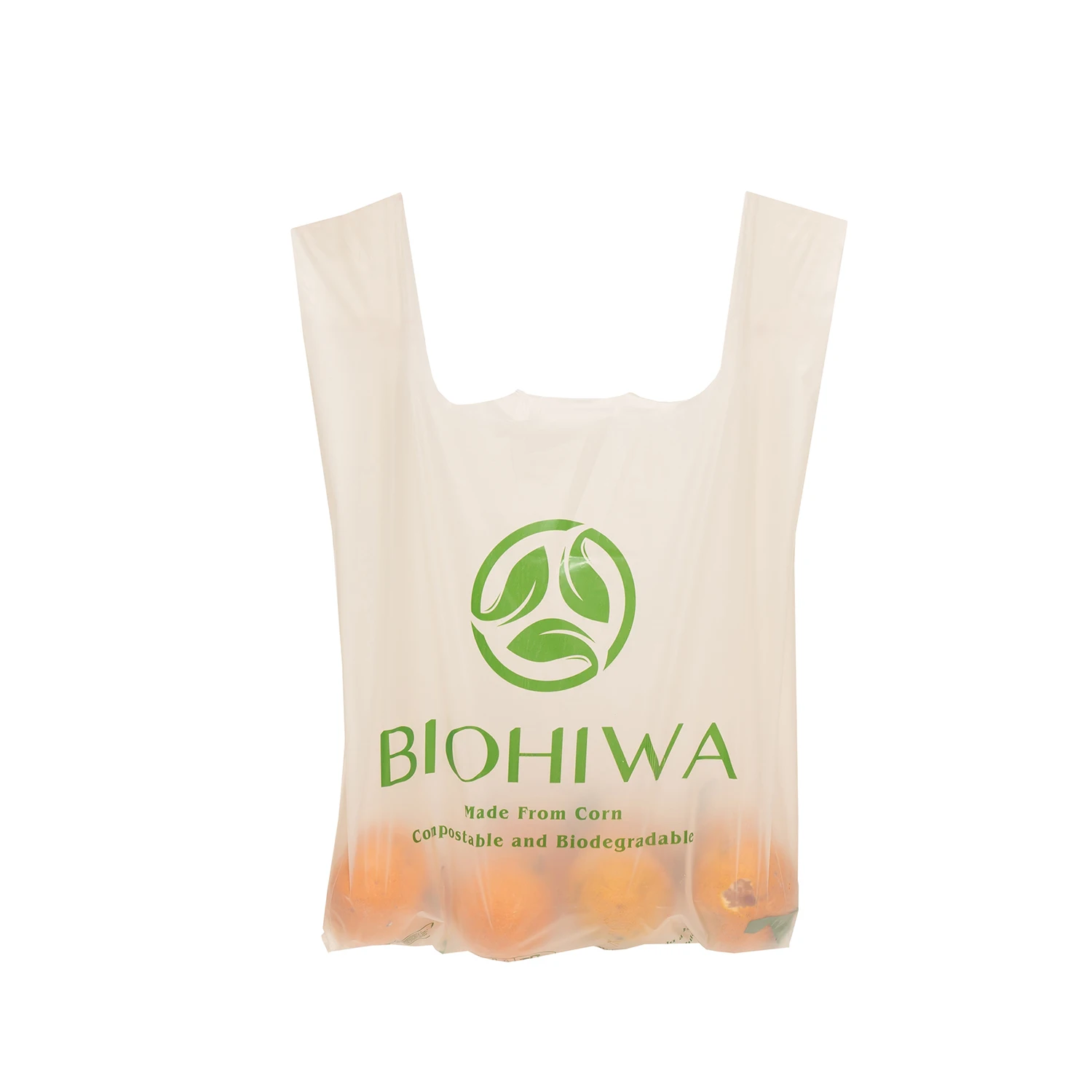 Buy China Plastic Biodegradable Compostable T Shirt Vest Bag on roll Food Grade Compostable Bag made by Corn Starch