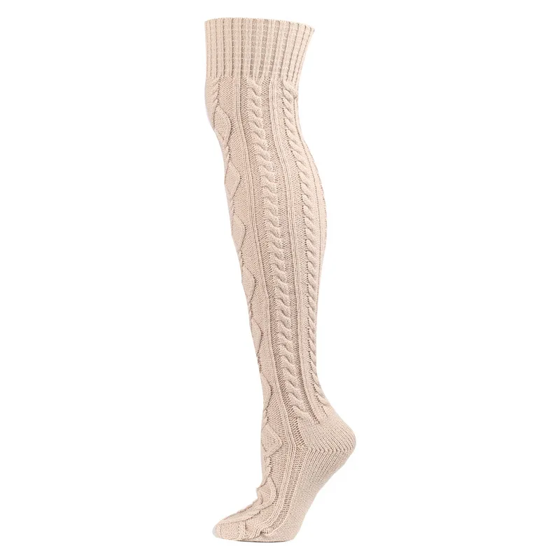 Women Plus Size Acrylic Warm Long Socks Winter Knitted Leg Warmer Wholesale New Leg Warmers Leggings Warmer Socks