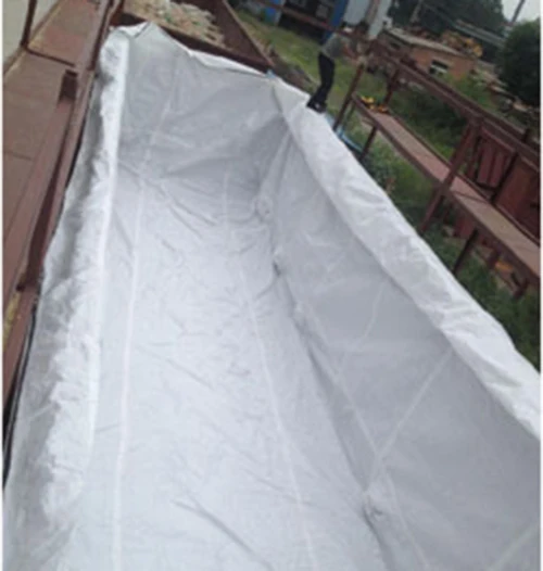 Polyethylene liner bag in 20ft container plastic dry bulk shipping container liners for coffee bean nut feed