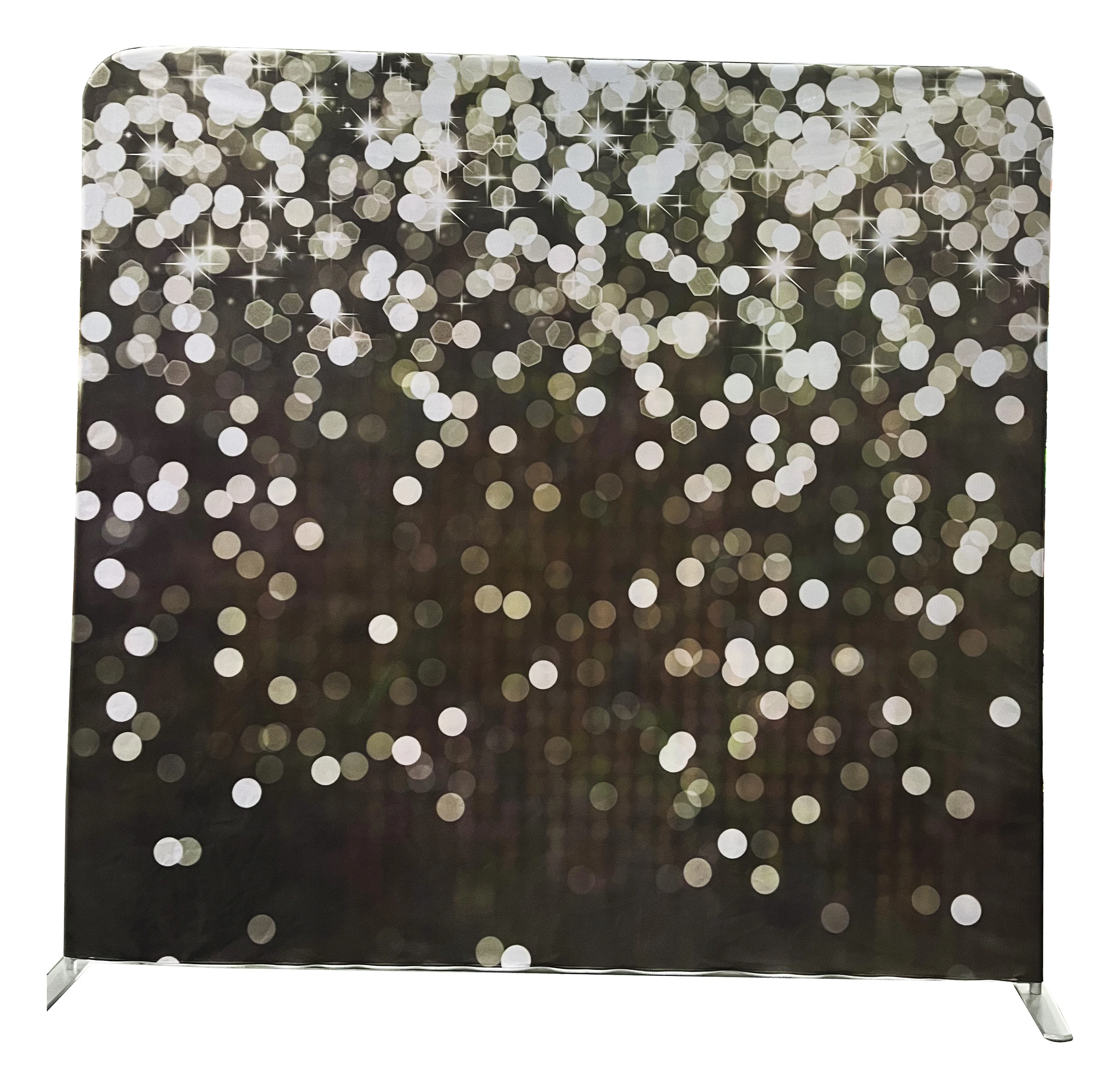 Customized Printed Exhibition Portable Aluminum Tube Frame Tension Fabric Display Wedding Pillow Case Photo Booth Backdrop Wall