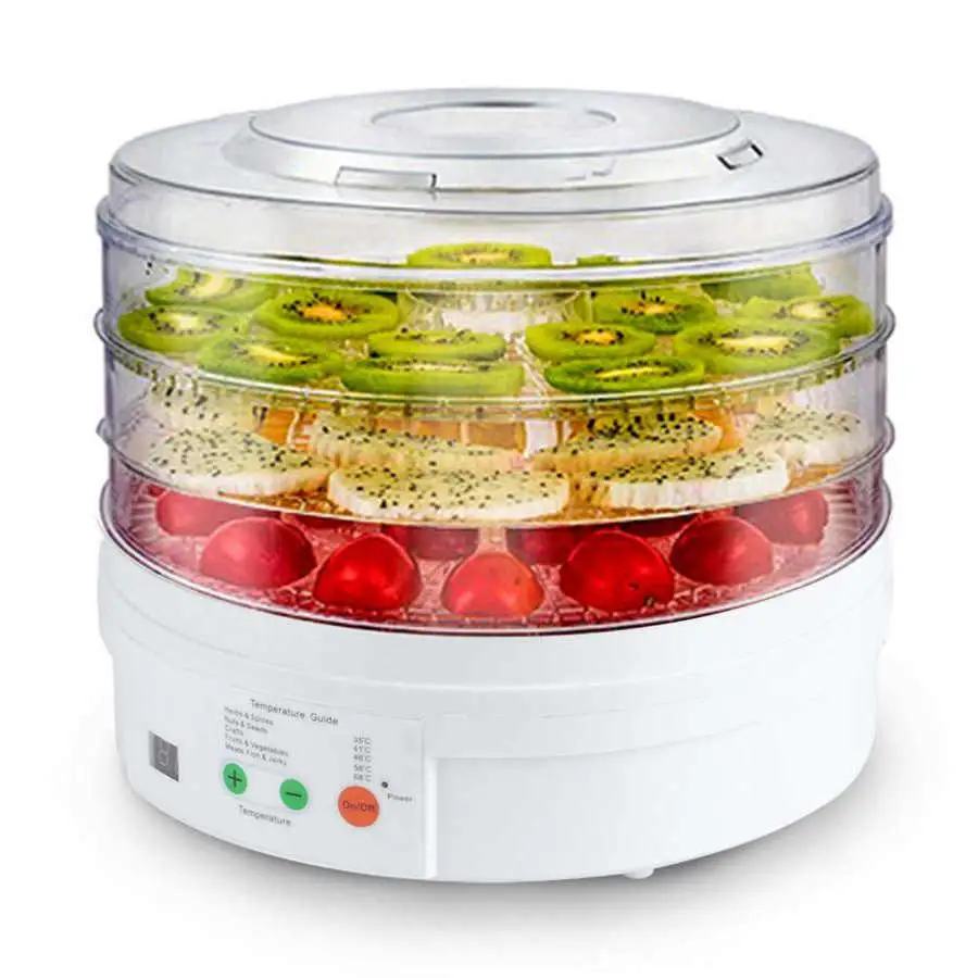 Household Digital control Fruit drying machine Food dehydrator pet food dehydrating air dryer 3 trays resin Drying apparatus