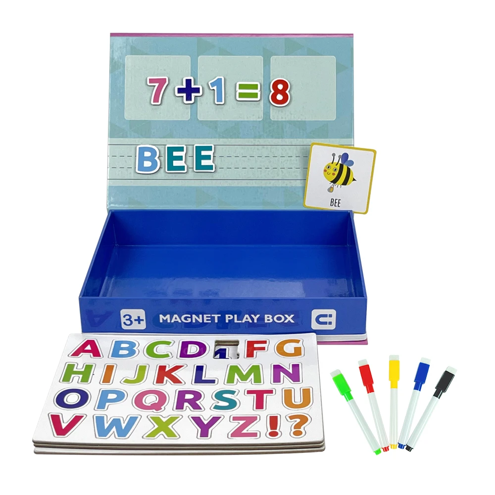 Kids Educational Alphabets Learning Kids Magnetic Learning Alphabet Toddler Magnet Jigsaw Puzzle Educational Toy Play Box
