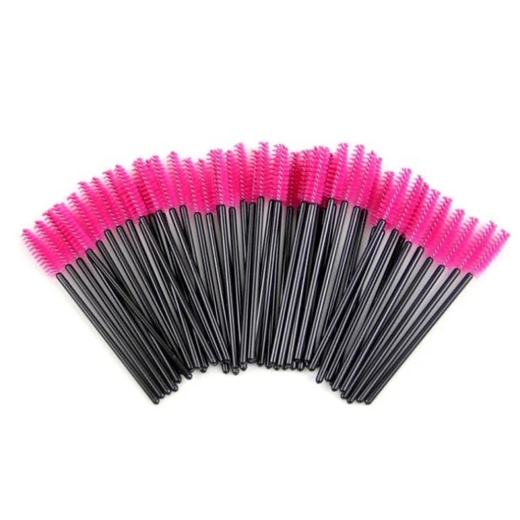 Sialia 50pcs/Bag Colorful Disposable Eyelash Mascara Wand Spoolie for Eyelash Eyebrow Extension Mascara Brush