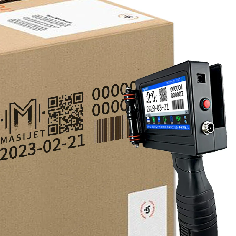 HD multilingual Tij2.5 industrial logo label date logo pattern encoding handheld printing machine inkjet printer