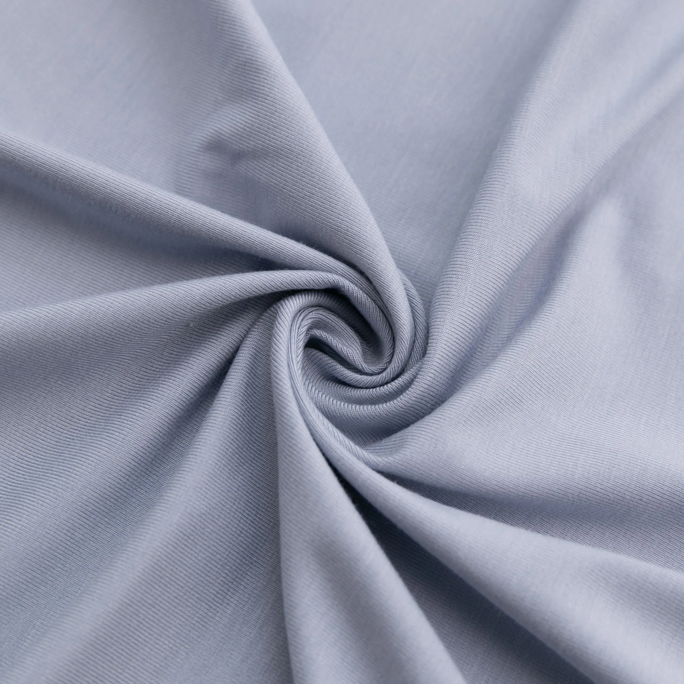 Low moq 240gsm medium weight super soft and thin 95 bamboo 5 spandex jersey knit fabric