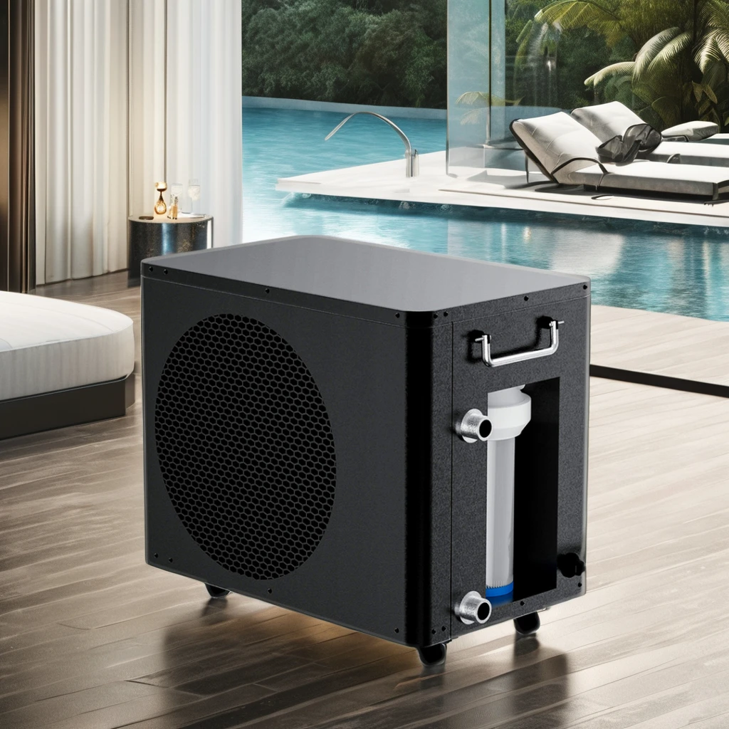 Factory Wholesale 1.5hp Small Size Cold Plunge Barrel Ice Water Chiller with Wifi & Pump Exposed Filter Ice Bath Chiller