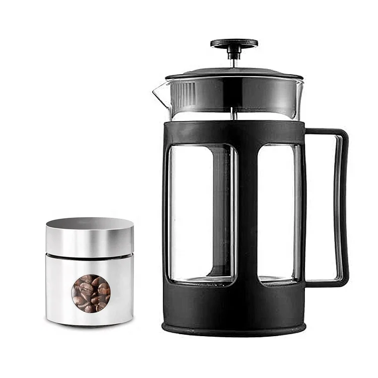 Amazon Hot Sell Glass Small Coffee Maker Manual Plastic Handle french press gift set