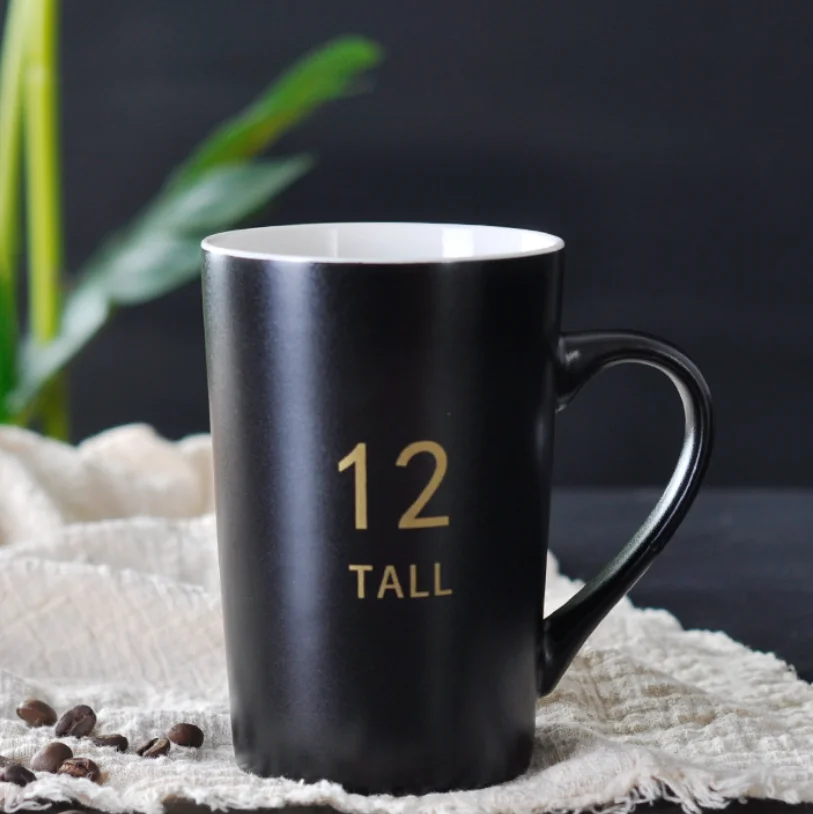 Nordic Styles Ceramic Coffee Cup for Office Tea Mug Ceramic Mug with wooden Lid and Spoon with custom logo