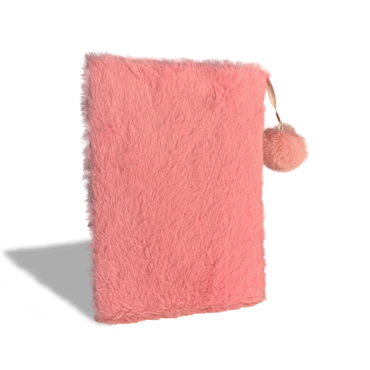 Wholesale fashion plush notebook with plush pendant Kawaii Alpaca Animal note book Student A5 Notebook for kids