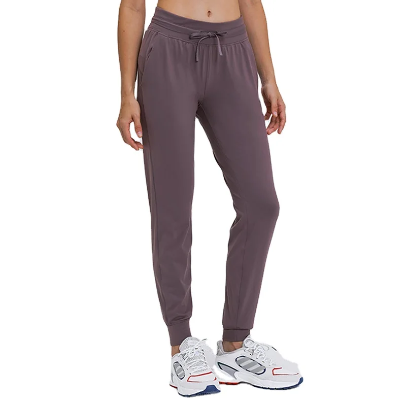 
Manufacturers sell like hot cakes yoga pants loose lace-up and elasticated casual sweatpants 