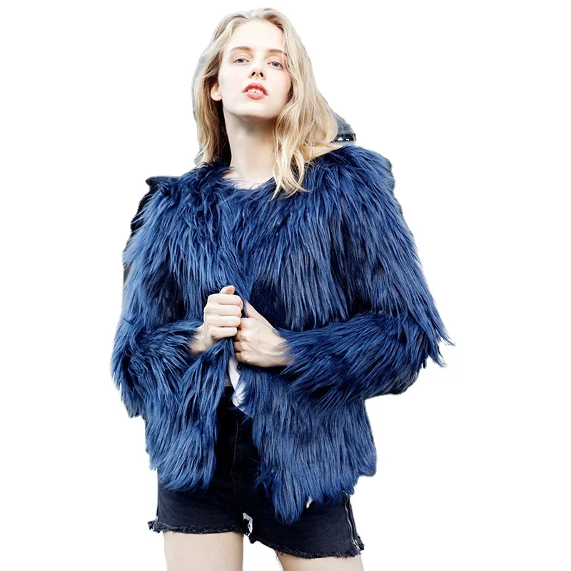 New Fashion Knitted  Fur Coat  Custom Colors  Women   Fur Jacket  Spring Autumn Winter