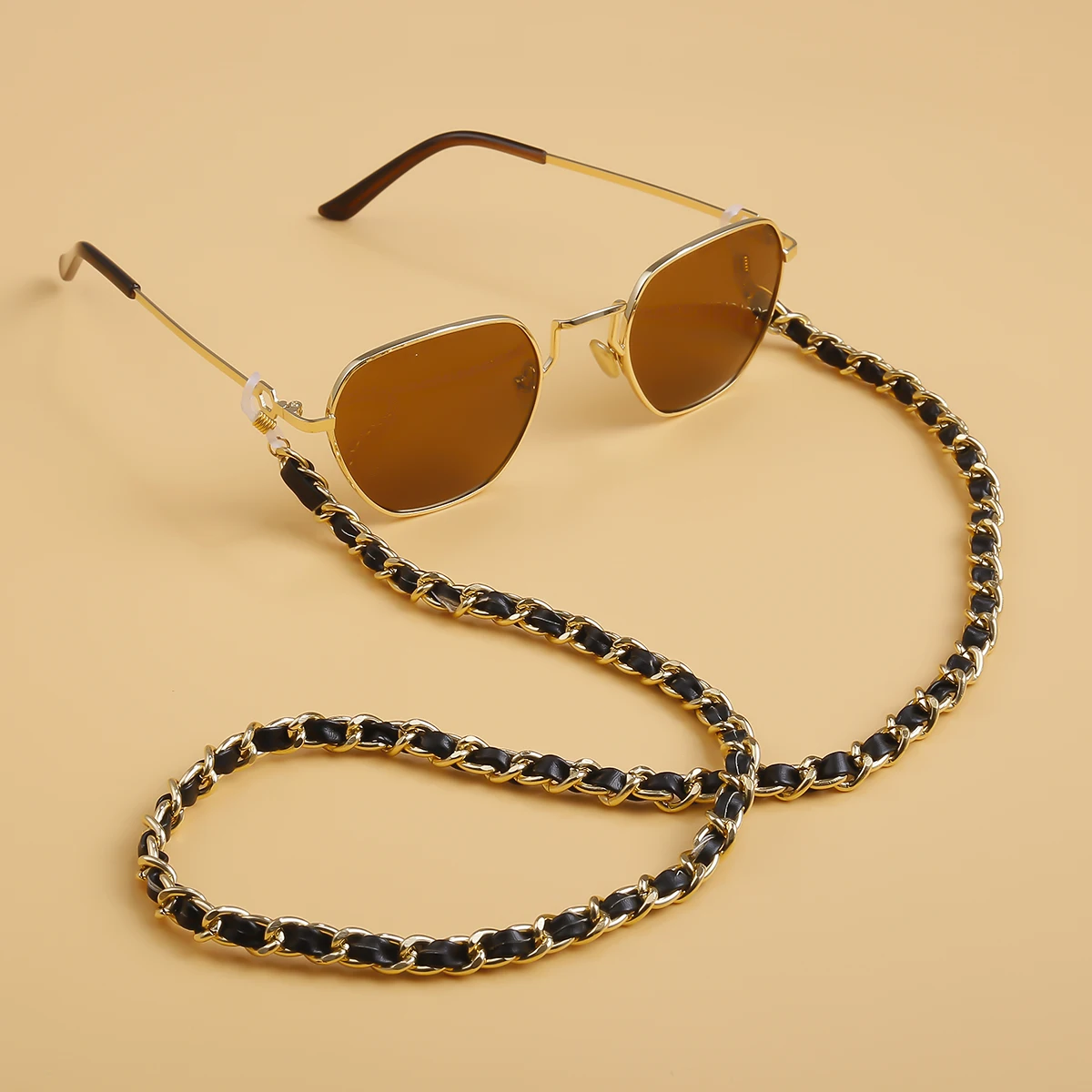 SHIXIN Fashion Glasses Chain Women Flocking Cloth Holder Rope Reading Double Cross Eye for