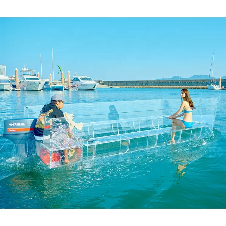 outboard engine outboard motor Transparent Boat Clear Boat Clear Bottom Boat