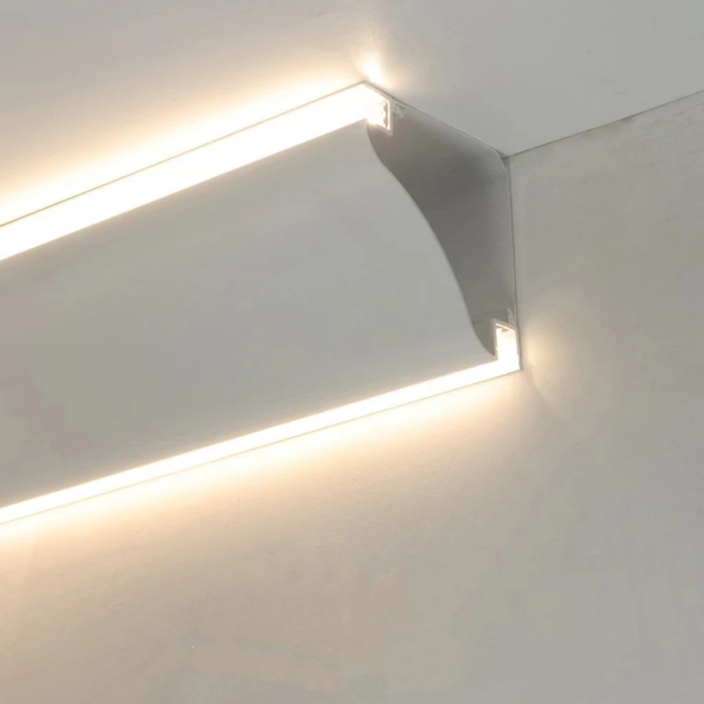 New item 69*69mm perfil de aluminio para leds with pc diffused big size angle aluminum Led channel diffuser 1m 2m 3m