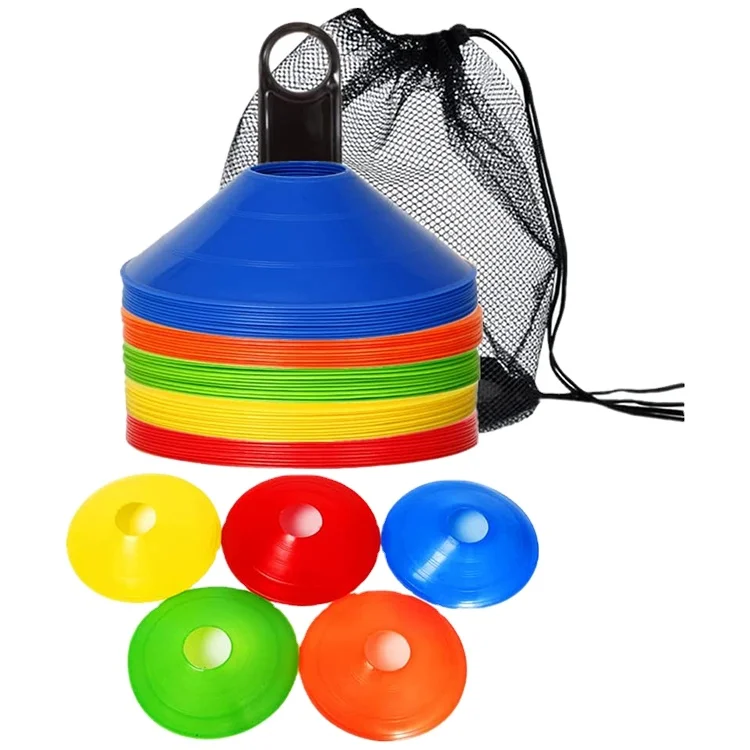 SMARTFIT Agility Cones  Multi Color Marker Cones Soccer Training Marker Cones for Agility Training
