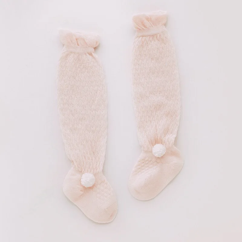 Wholesale In-stock Summer Mesh Baby Kids Cotton Long  Knee High Socks Stocking For Girls And Boys Dailywear