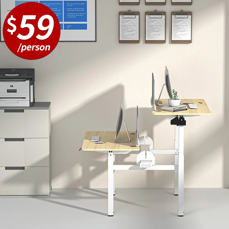 High quality office computer desk workstation dual standing table with great price