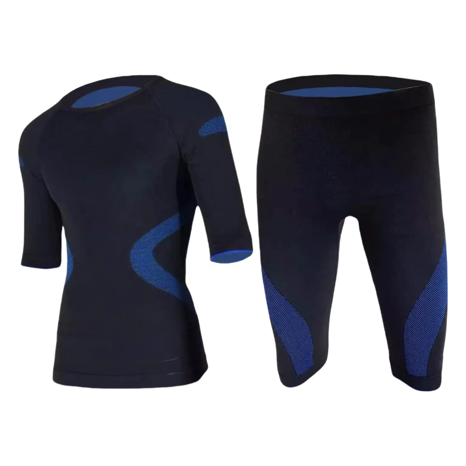 Xs s m l Xl Size New Blue Ems Training Suit Physical Fitness Miha Bodytec Electrode Ems Suit Underwear