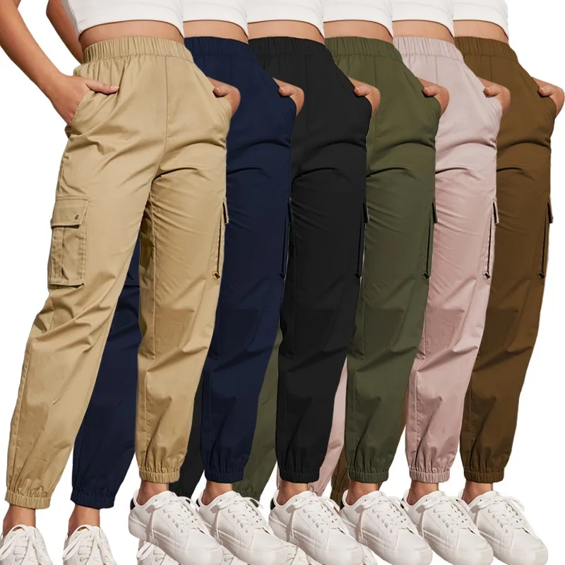 Spring Autumn New pantalon cargo femme Comfortable Versatile Women Fit Stylish High Waist Multicolor Cargo Pants