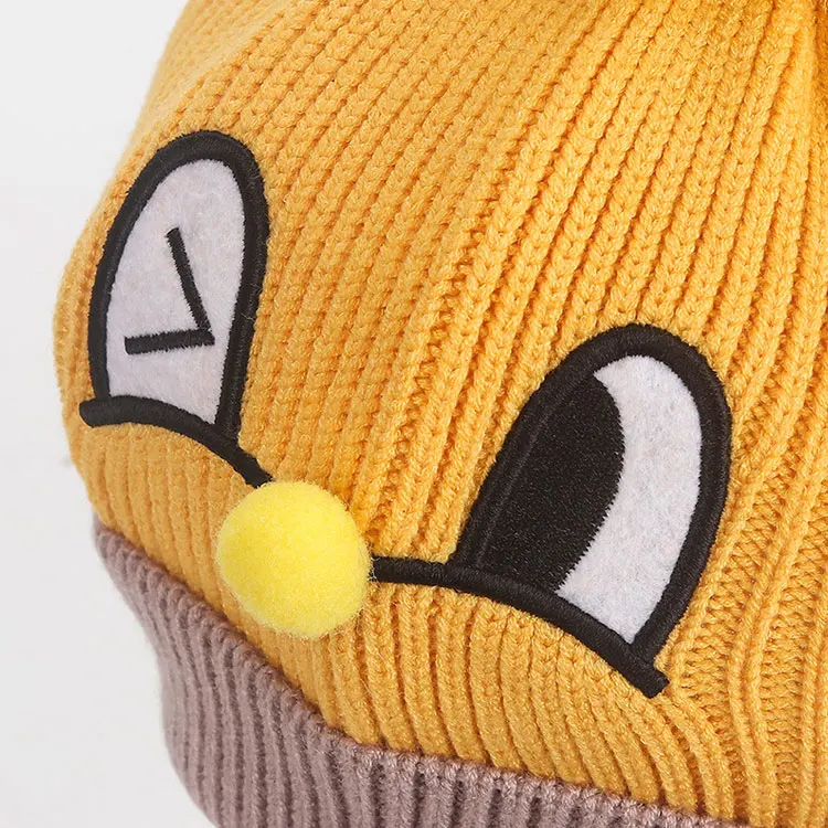 Wholesale High Quality Custom Kids Beanie Hat Manufacturers Designer Boys Girls Warm Ski Beanie Winter Hat