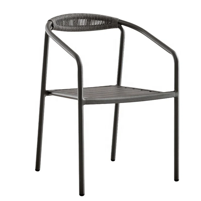 Удобные Ленточные алюминиевые стулья для патио, стул для бистро, обеденный открытый стул, садовый шнур, стул для балкона