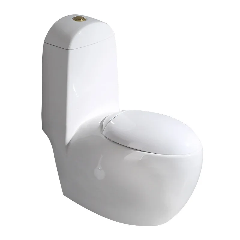 Ordinary household toilet round egg color conjoined floor row toilet rainbow suction toilet