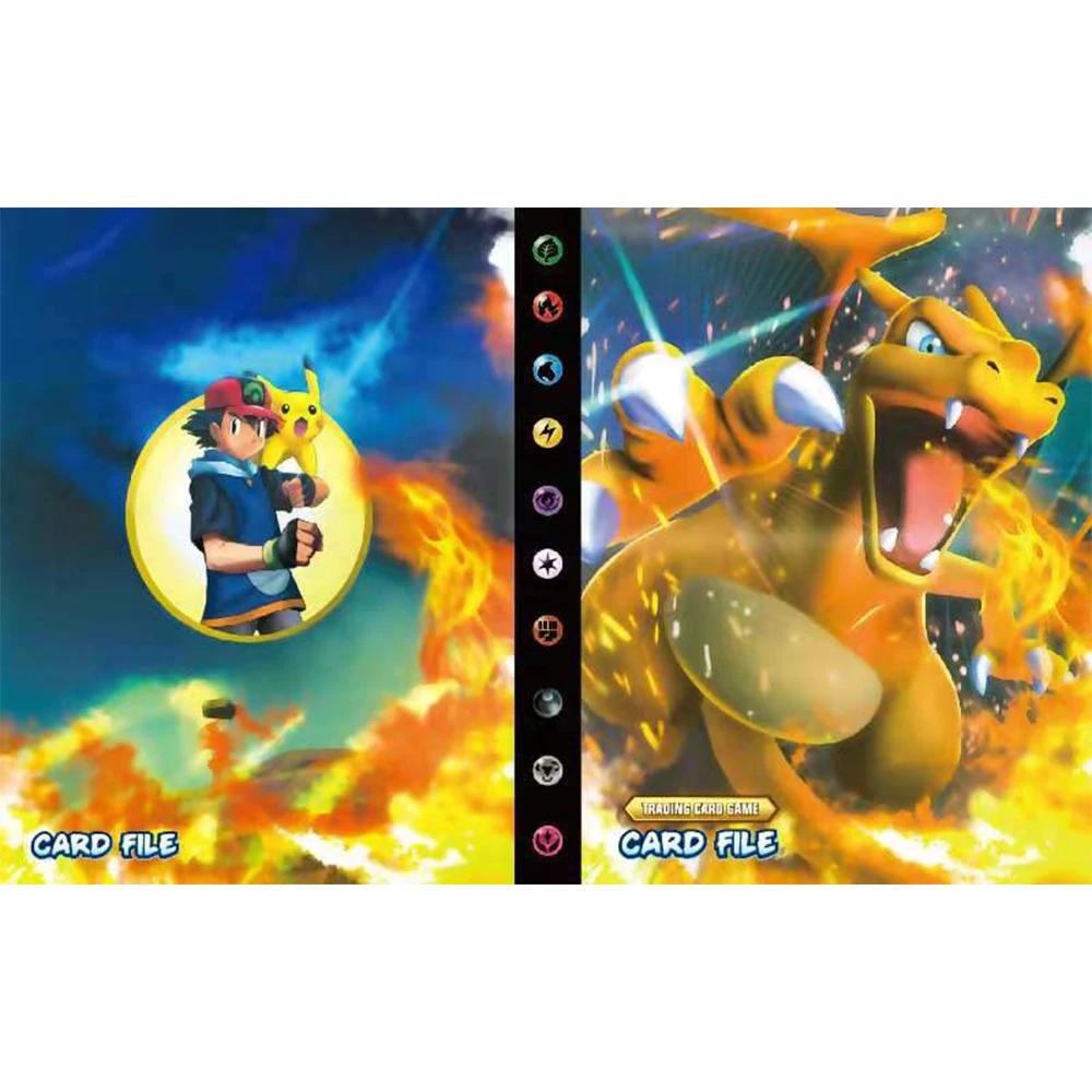 Wholesale Pokemon Cards Holder Album Book Sleeves File Charizard Mew-two GX EX VMAX Pikachu toys