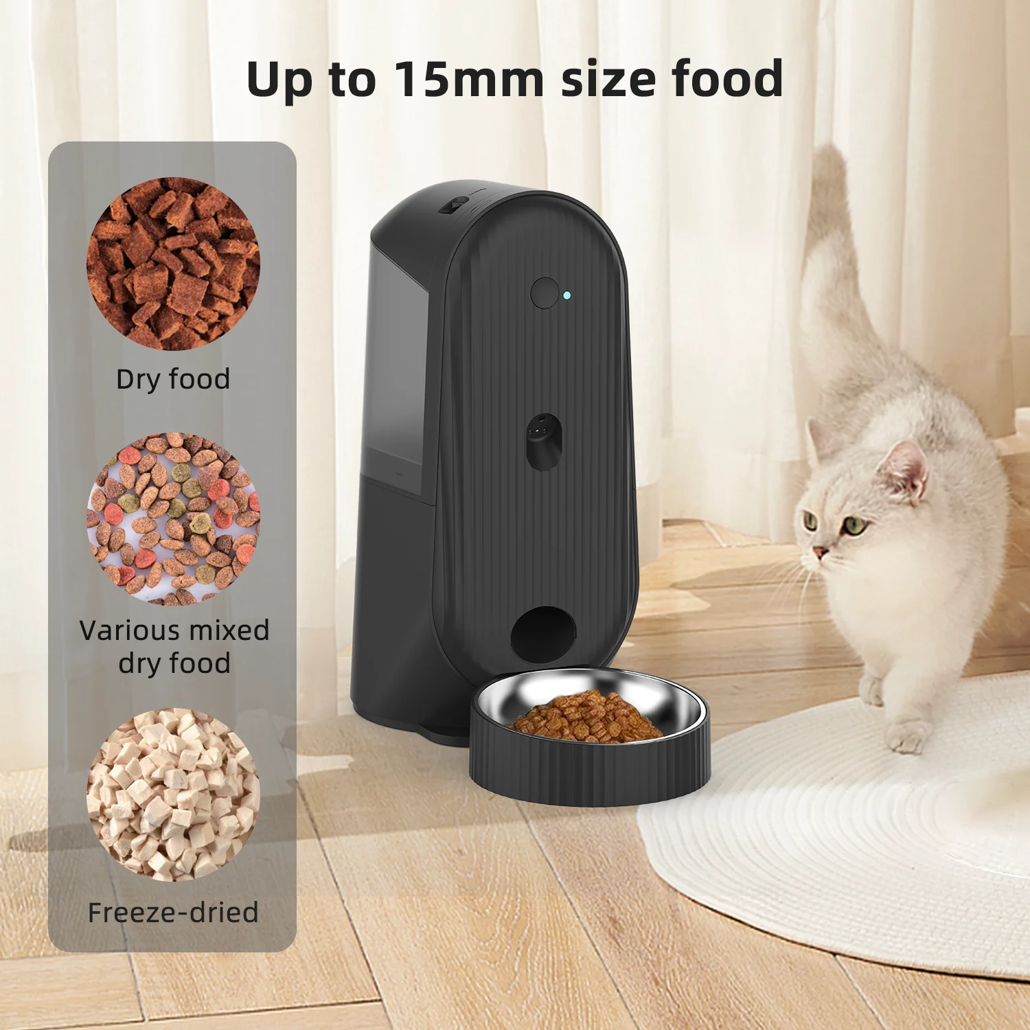 Wholesale price 1080p hd cat dog food dispenser smart pet feeder with camera