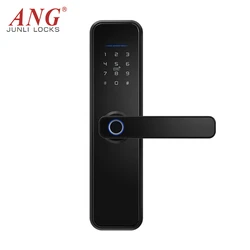 ANG Newest Design Anti Theft Electronic Biometric Fingerprint Digital Tuya WiFi Unlock Smart Door Lock