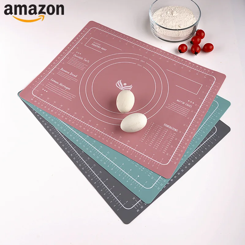 new Silicone Baking Pastry Mat With Measurement Non-Slip Silicon For Dough Rolling Mat Non-Slip Silicone Pastry Mat