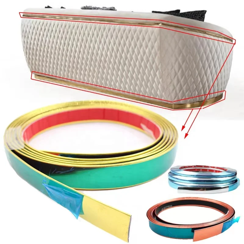 PH Chrome Strip PVC Sofa Furniture Decorative Edge Banding Trim