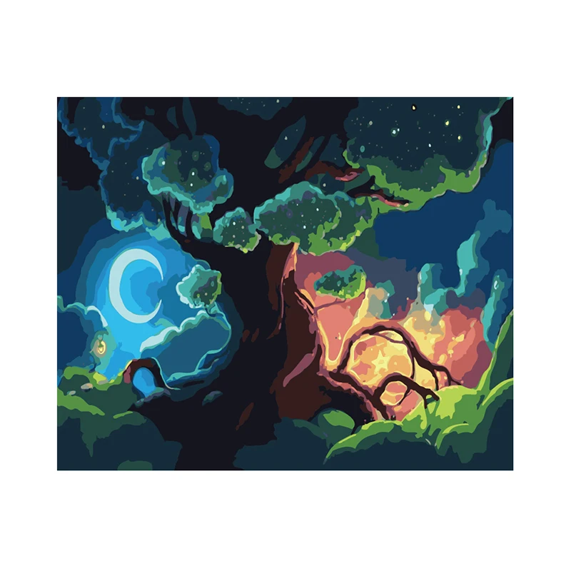 Orfon LY1993 DIY Paint By Number SCENERY wholesale factory digital oil painting On Canvas No Frame