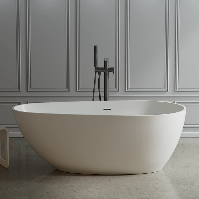 Artificial stone bathing tub Freestanding corner tub Solid surface shower tub