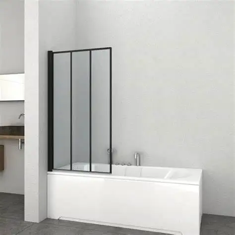 Shower screen on bathtub edge tempered glass hot selling