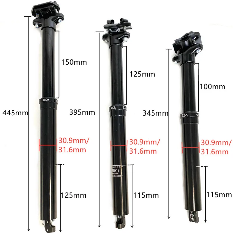 KS EXA Form 900I MTB Dropper Seatpost Adjustable Height Mountain Bike 30.9/31.6mm Cable Remote Hand Control Hydraulic Seat Tube