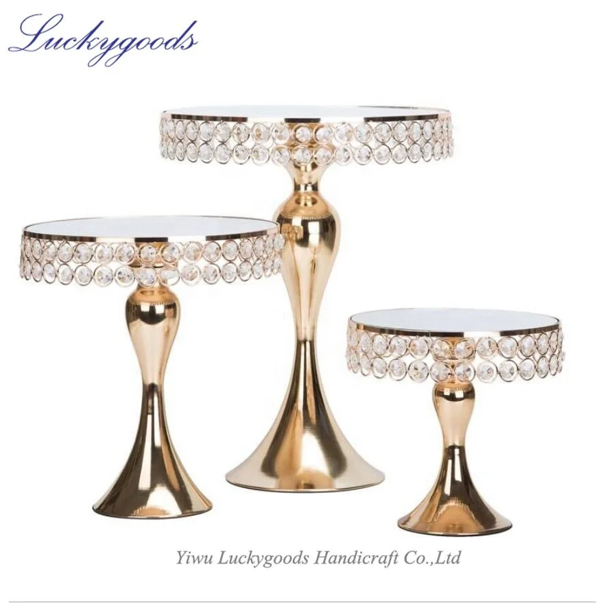 LG20180306-9 Luckygoods Amazon Hot Selling Metal Gold Wedding Cake Stand Cupcake for Wedding Party Birthday Celebration