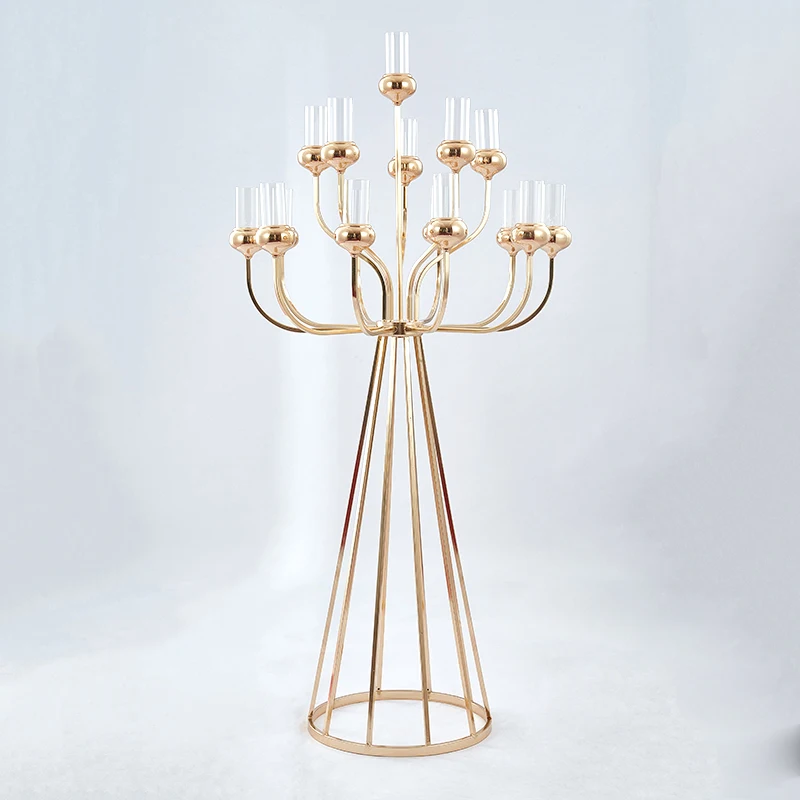 Wholesale Beautiful Gold Led Lamp Floor Stand Event Decoration Equipment