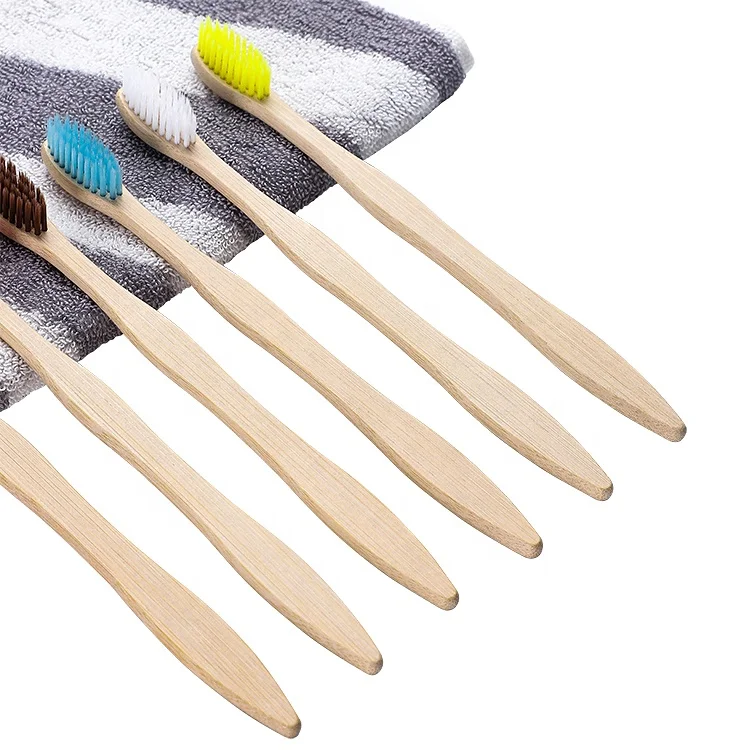 Плоские органические бамбуковые зубные щетки Мао из бамбука экологически чистые биоразлагаемые ручные обычные бамбуковые зубные щетки