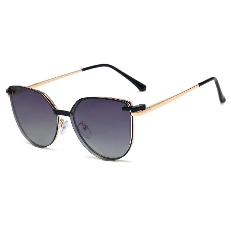 Newest Metal UV400 Polarized Cat Eye Blue Light Blocking Glasses Eyeglasses Frames Magnetic Clip On Sunglasses