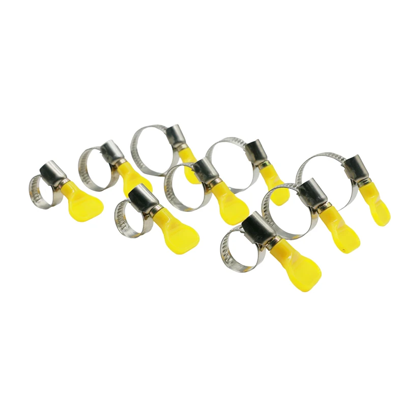 Adjustable Stainless Steel Spring Tube Clamp Fastening Flexible Clip Hose Clamps With Butterfly Screw