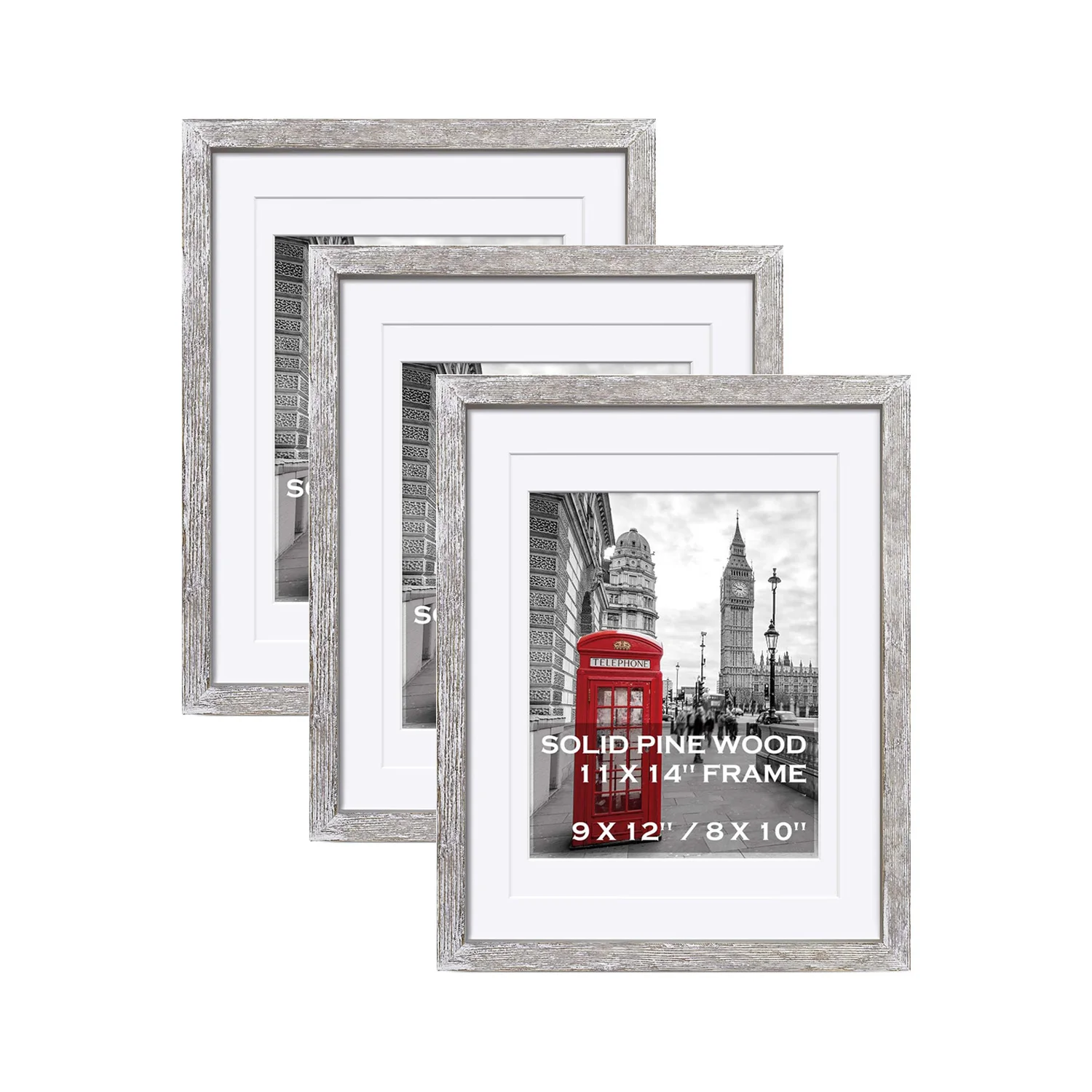 Hot Sale Fashion Custom size Rustic vintage Photo Frame in Black and White A1 A2 A3 A4 A5  8x10 11x14 wood Picture Frames