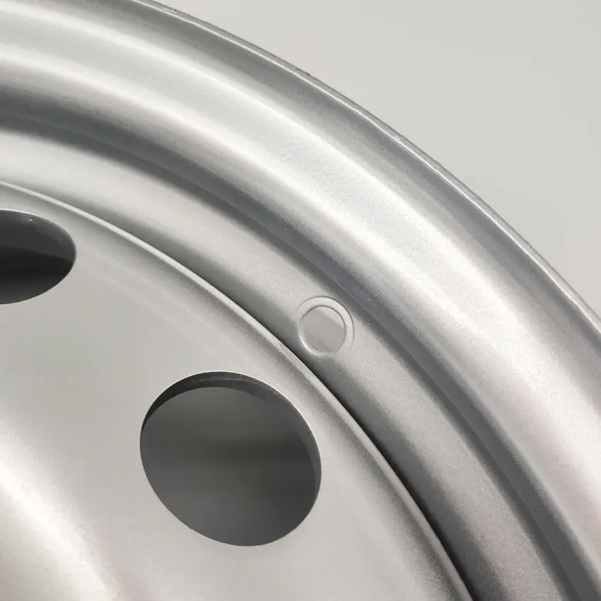 
Wheelsky ET1345406-S 13 inch 13x4.5 4x100 600kg load capacity silver steel trailer wheel 