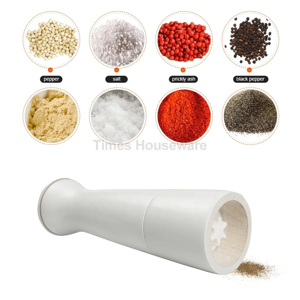 
Beech Wood Bottle Shaped Salt And Pepper Grinder Set 