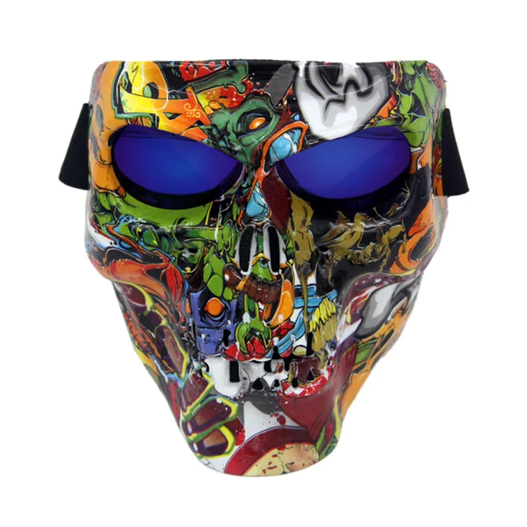 Tactical Halloween Mask Windproof CS Paintball Full Face Motorcycle Party Cosplay Goggles Mask