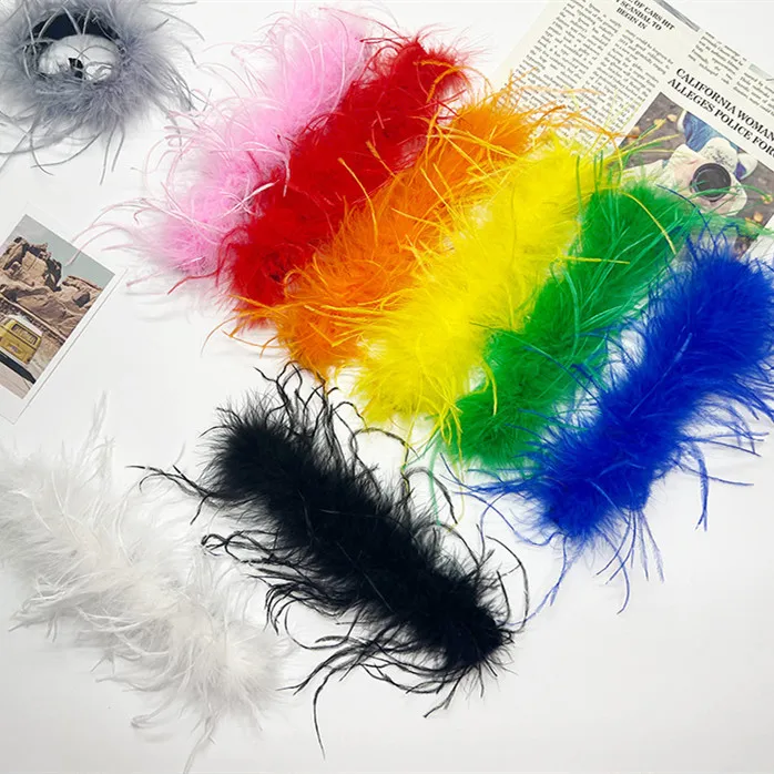 2023 Colorful Ostrich Fur Hair Clasp Women Wristband Clap Bracelets Slap Band Feather Wristband