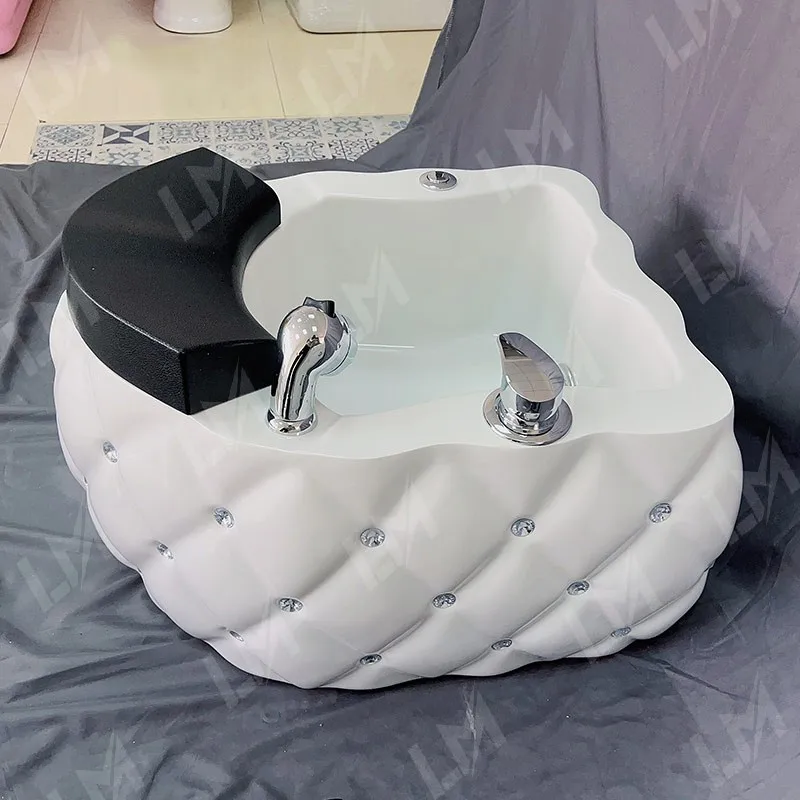 2025 Portable LED Light Acrylic Foot Bath with Cushion Detoxification Health Massage Foot Bath Beauty Salon Foot Therapy Bowl